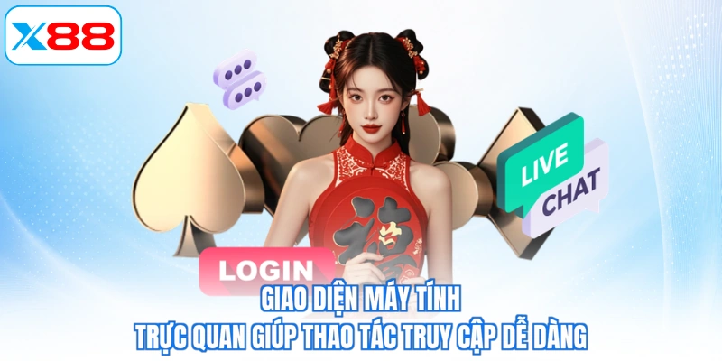 Giao diện máy tính trực quan giúp thao tác truy cập dễ dàng