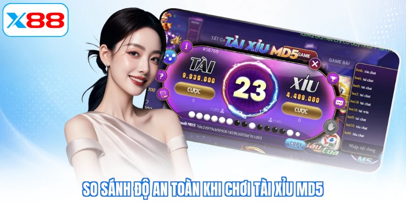 So sánh độ an toàn khi chơi tài xỉu MD5